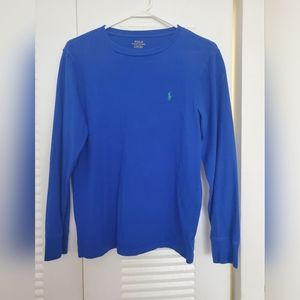 Polo by Ralph Lauren, blue long sleeve, cotton shirt. Sz. Large. ✨️